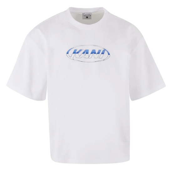 Karl Kani Ανδρική κοντομάνικη μπλούζα Woven Signature Chrome Logo Crop Tee
